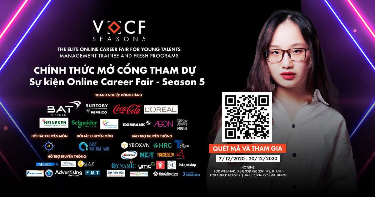 Chính Thức Mở Cổng Chính Hội VOCF Seson 5: THE ELITE ONLINE CAREER FAIR FOR YOUNG TALENTS 