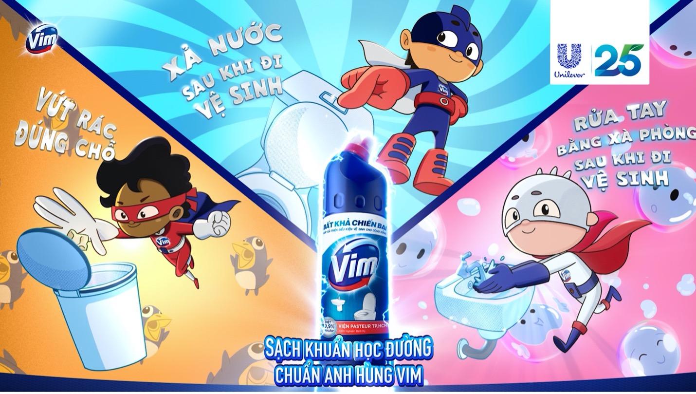 Bảo vệ nhà vệ sinh trường học cùng “Biệt đội Anh hùng VIM”