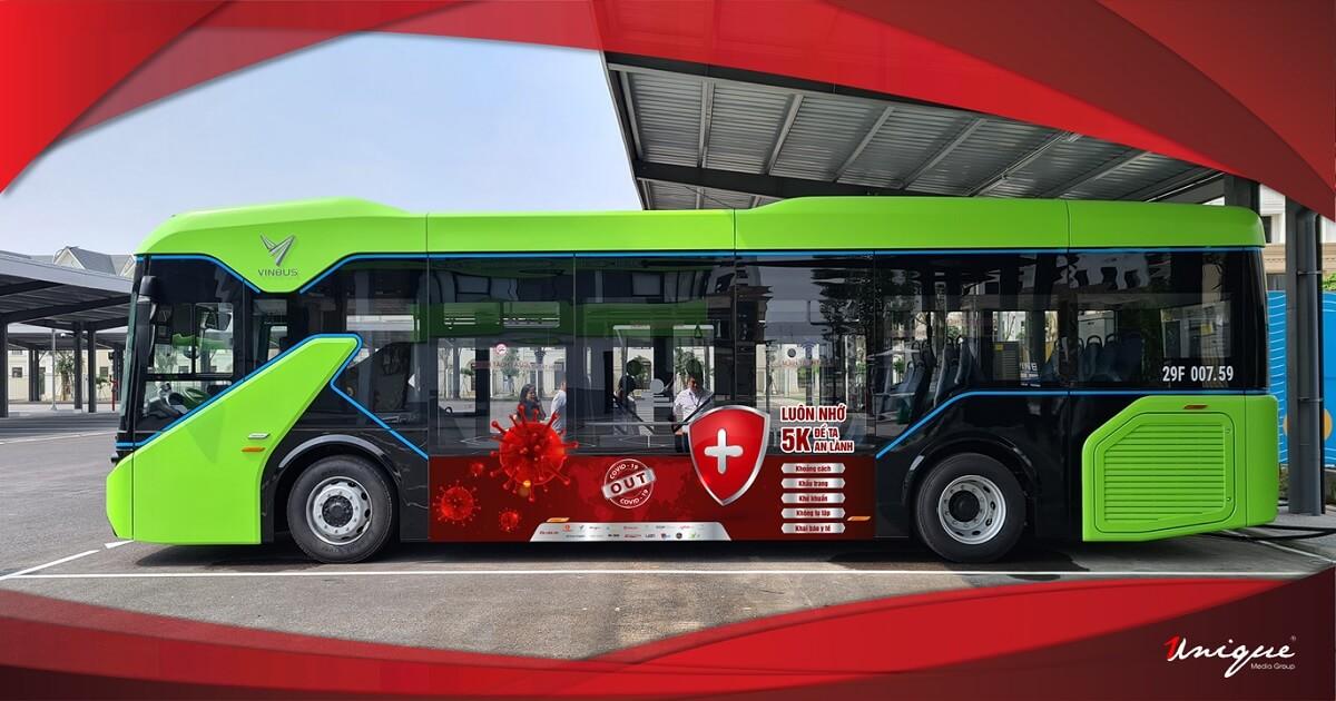 Unique OOH lan tỏa thông điệp chống dịch COVID-19 trên xe buýt điện VinBus