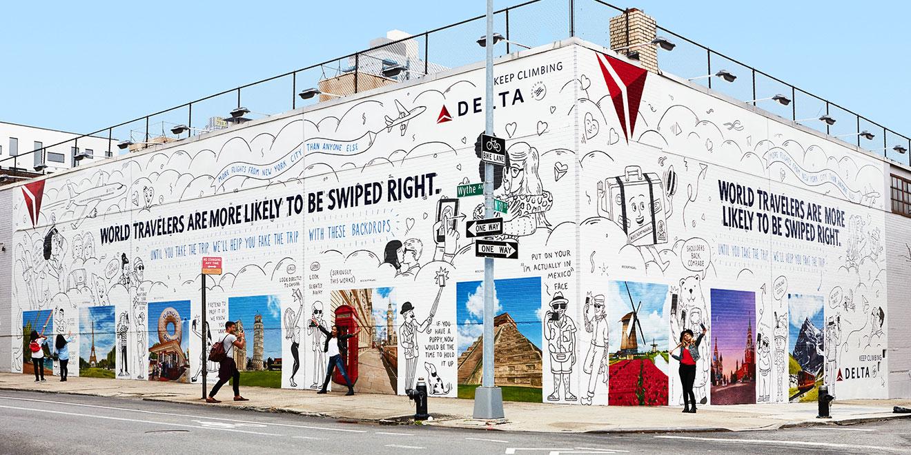 Delta AirLines thu hút khách du lịch với bức tường sống ảo tuyệt đẹp