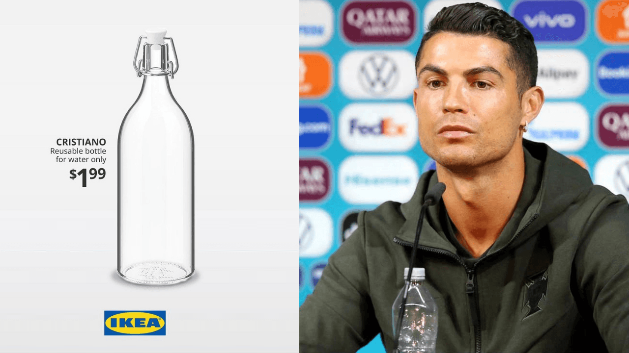 IKEA tung sản phẩm hưởng ứng lời kêu gọi "uống nước lọc" của Cristiano Ronaldo 