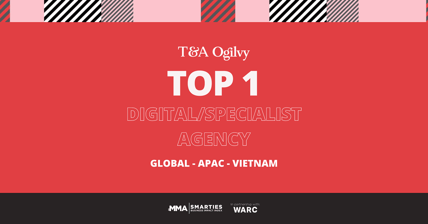 T&A Ogilvy đứng đầu Hạng mục Digital & Specialist Agencies tại Việt Nam, châu Á - Thái Bình Dương và toàn cầu theo bảng xếp hạng SMARTIES Business Impact Index 2020