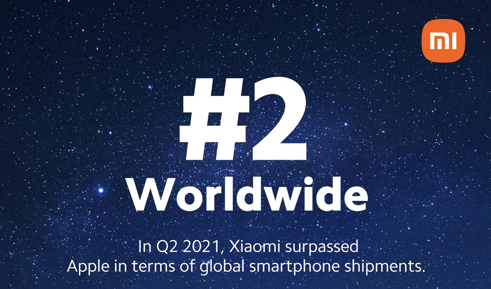 Xiaomi trở thành nhà sản xuất smartphone thứ 2 thế giới trong quý 2 năm 2021 