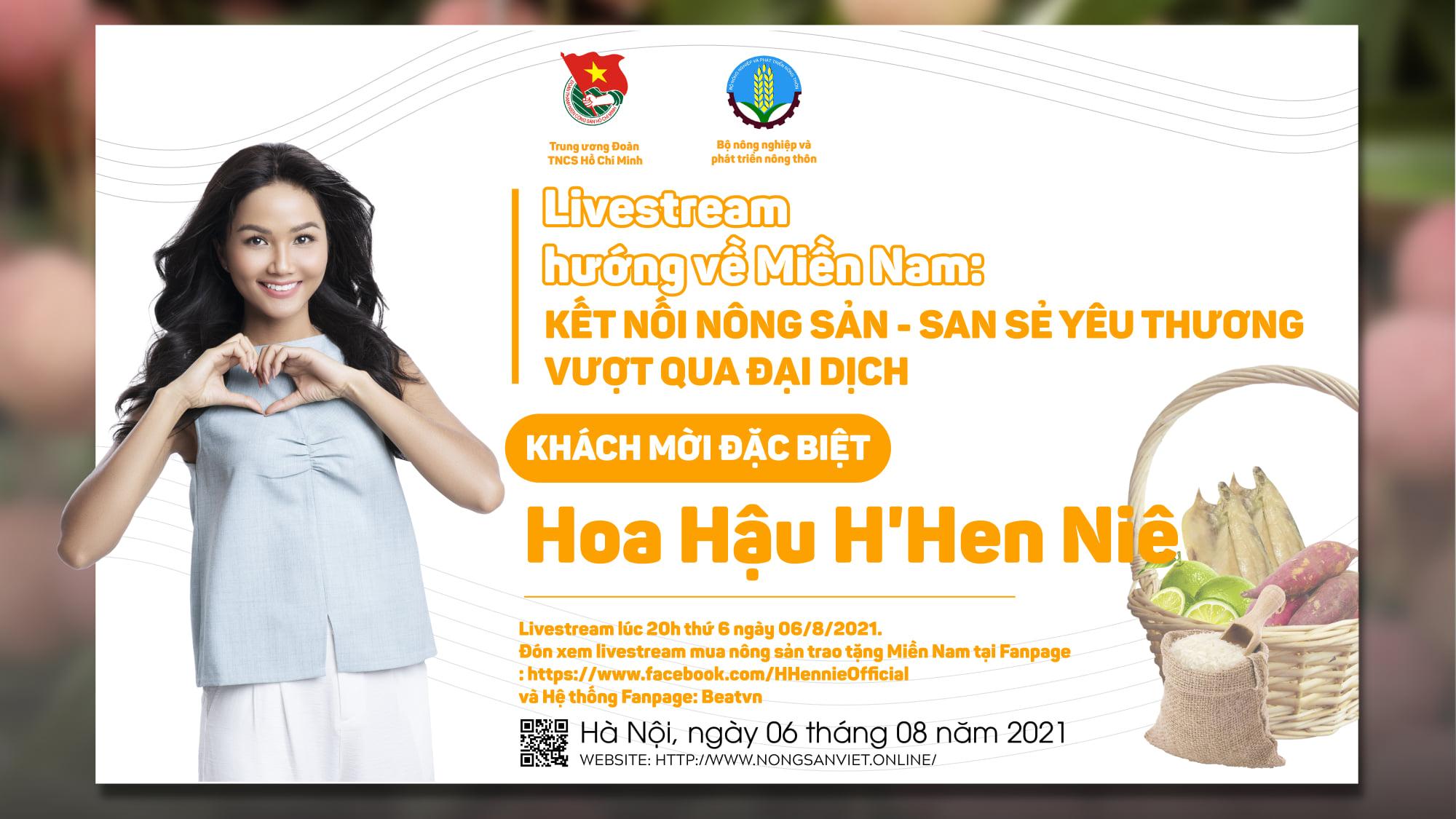 Livestream bán nông sản ủng hộ người nông dân Hoa hậu H'Hen Niê chốt hơn 1.200 đơn hàng