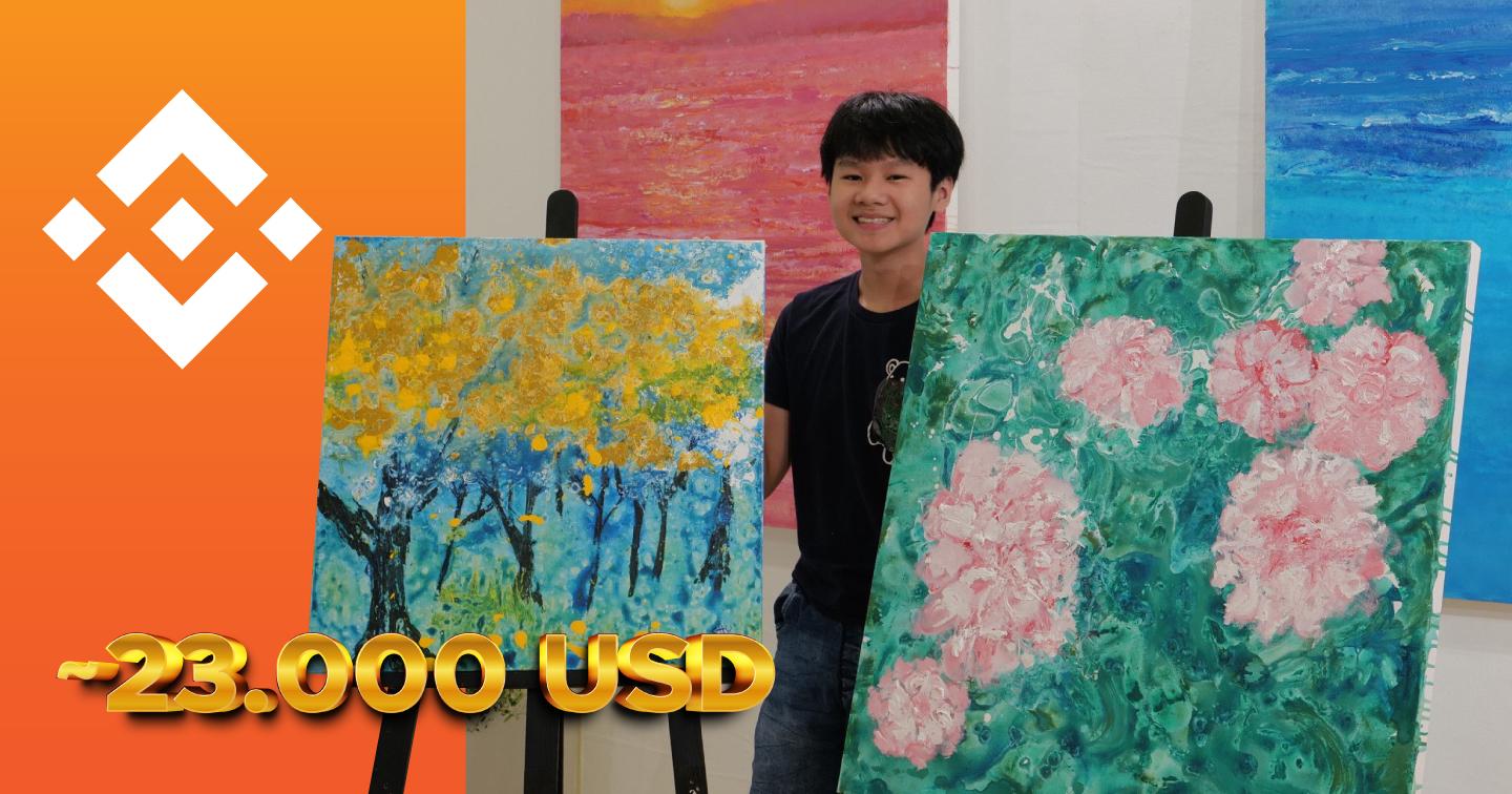 Hoạ sĩ Việt Nam đấu giá tranh trên sàn Binance NFT được gần 23.000 USD 