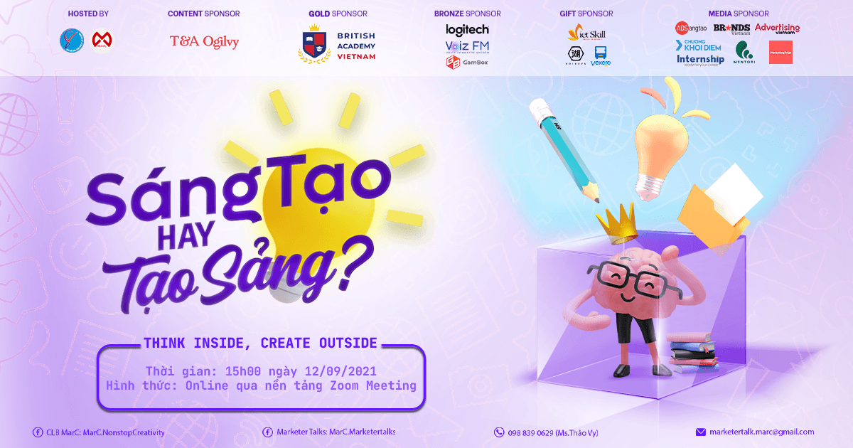 Phát động chương trình: Marketer talk 2021 - Sáng Tạo hay Tạo Sảng? 