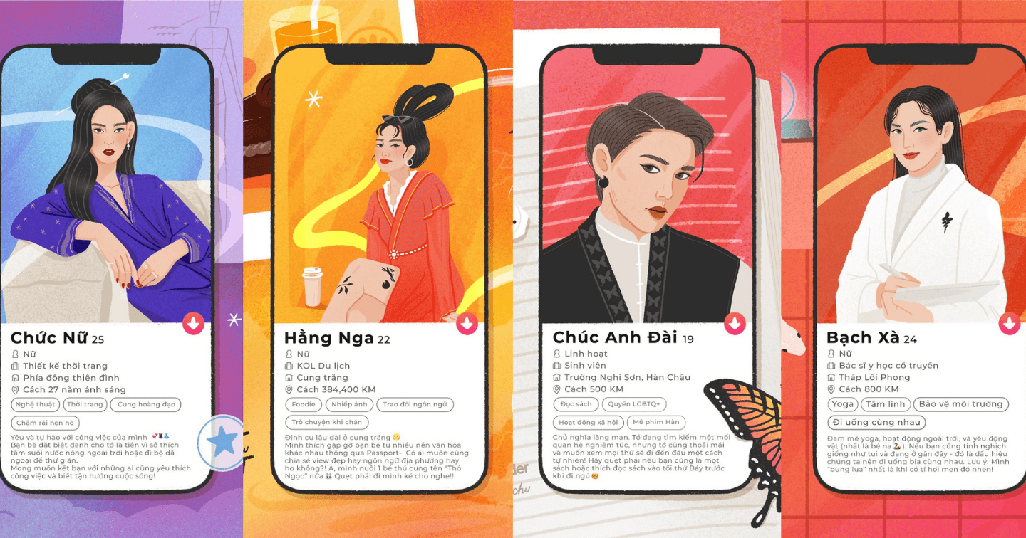 Tinder truyền tải thông điệp về phụ nữ chủ động nắm bắt hạnh phúc qua các nhân vật trong văn hóa dân gian