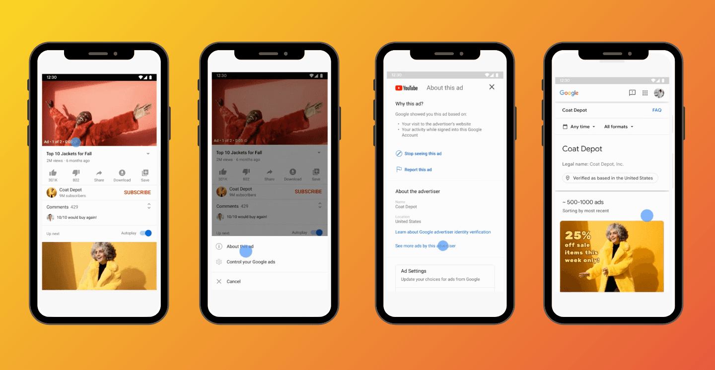 Google công bố bản cập nhật mới, cho phép người dùng xem quảng cáo các thương hiệu đã chạy 