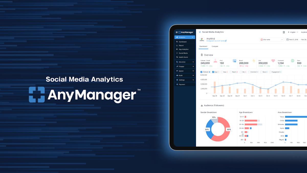 AnyMind Group ra mắt tính năng phân tích kênh truyền thông mạng xã hội trên AnyManager