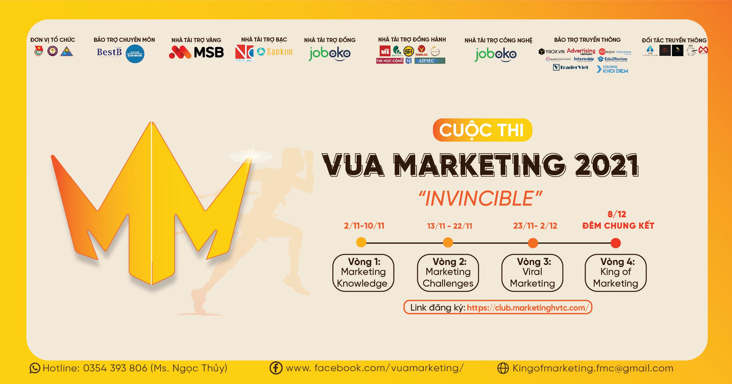 Cuộc thi Vua Marketing 2021: Chính thức mở đơn đăng ký