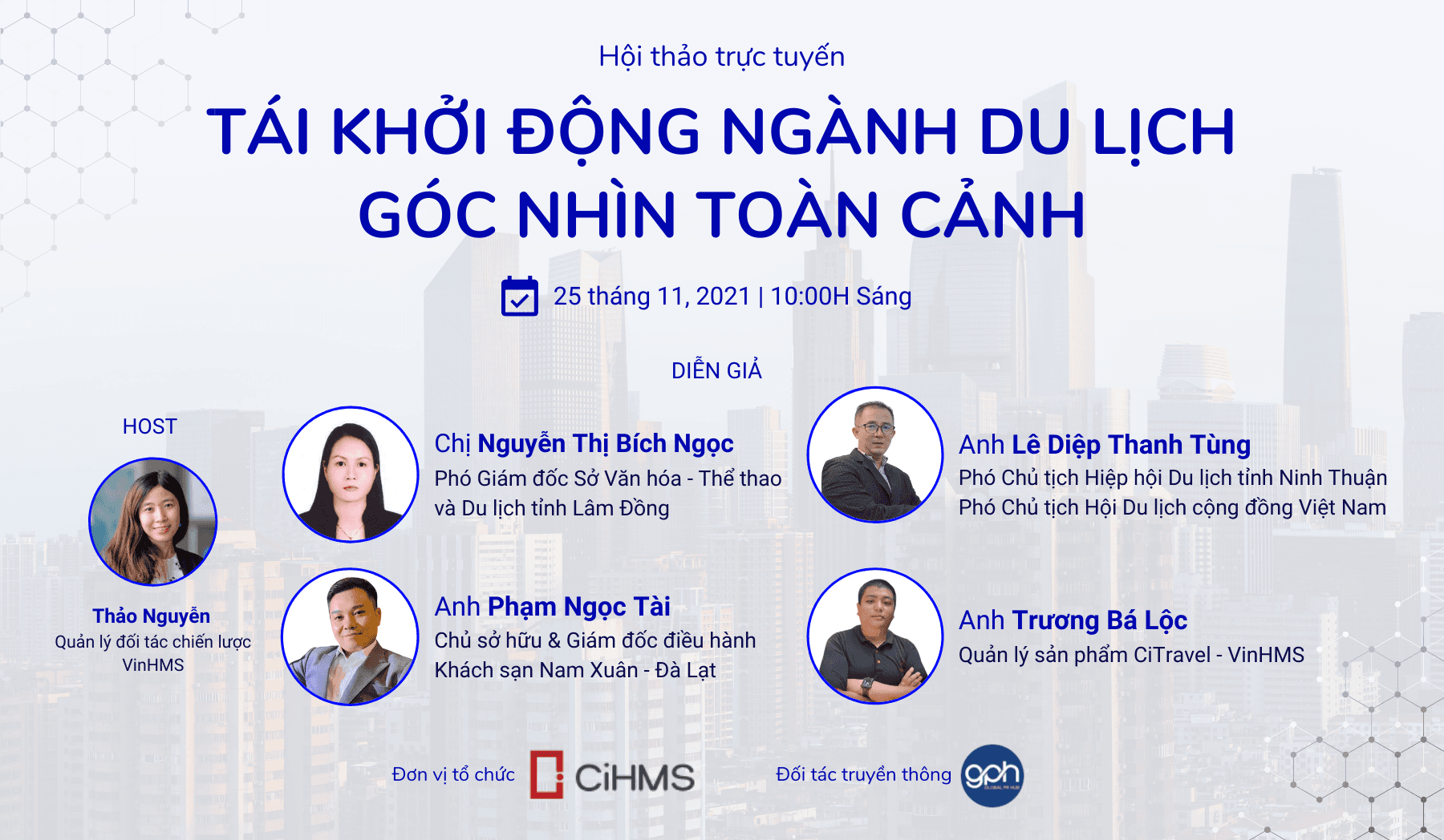 Hội Thảo Chuyên Đề Trực Tuyến: TÁI KHỞI ĐỘNG NGÀNH DU LỊCH – GÓC NHÌN TOÀN CẢNH