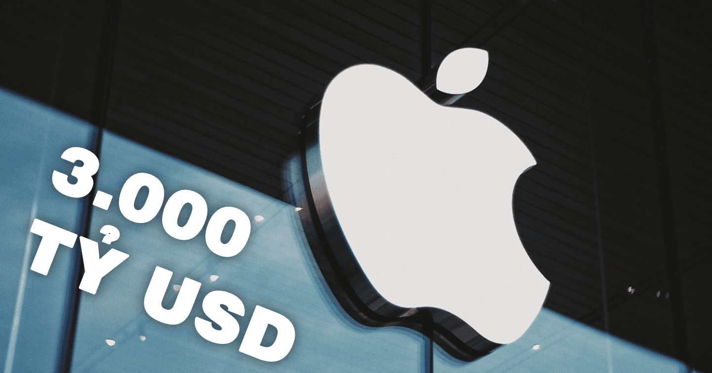 Apple trở thành công ty đầu tiên cán mốc vốn hóa thị trường 3.000 tỷ USD