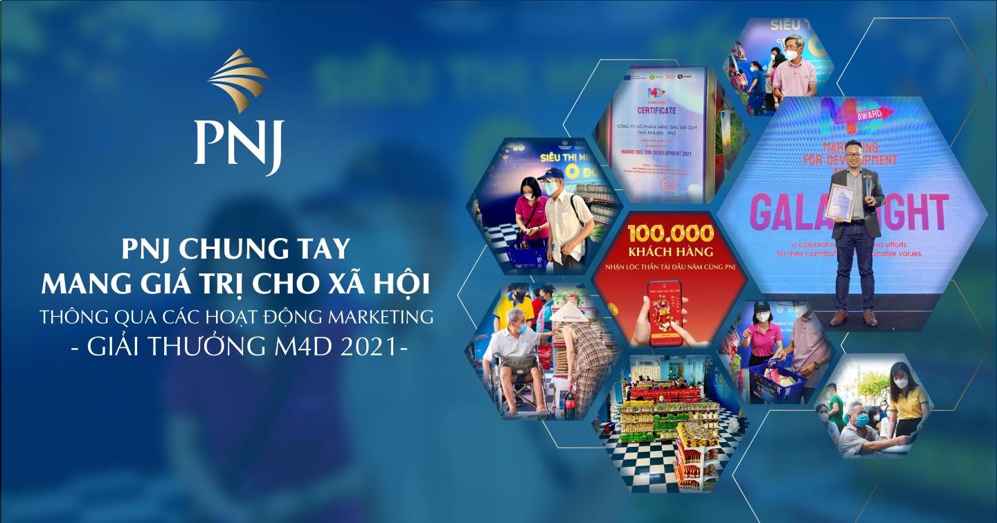 PNJ chung tay mang giá trị cho xã hội thông qua các hoạt động marketing - Giải thưởng M4D 2021