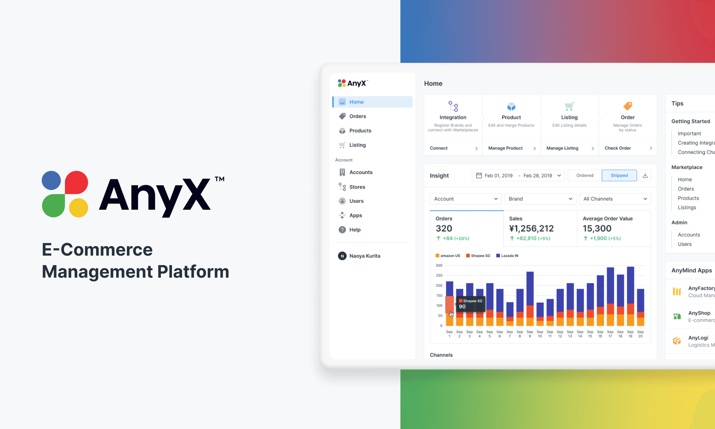 AnyMind Group ra mắt nền tảng quản lý thương mại điện tử AnyX