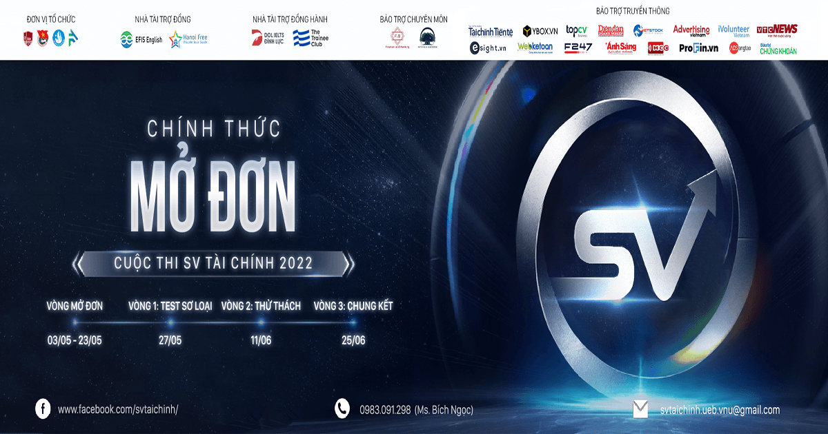SV Tài chính 2022: Chính thức mở đơn đăng ký tham gia cuộc thi