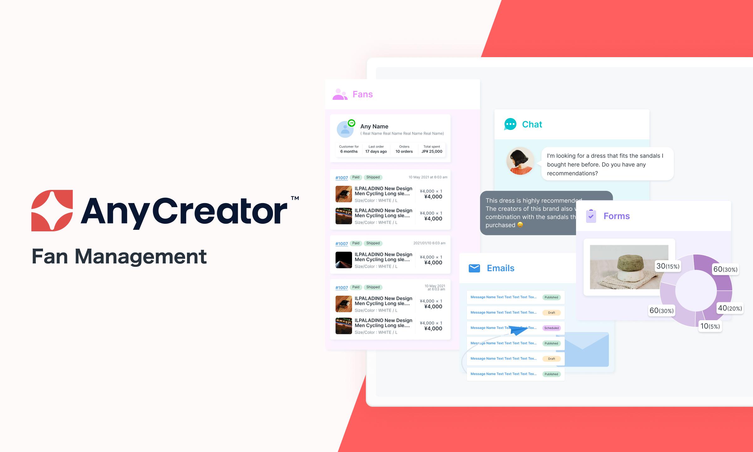 AnyMind Group adds fan management, communication and survey functionalities to AnyCreator