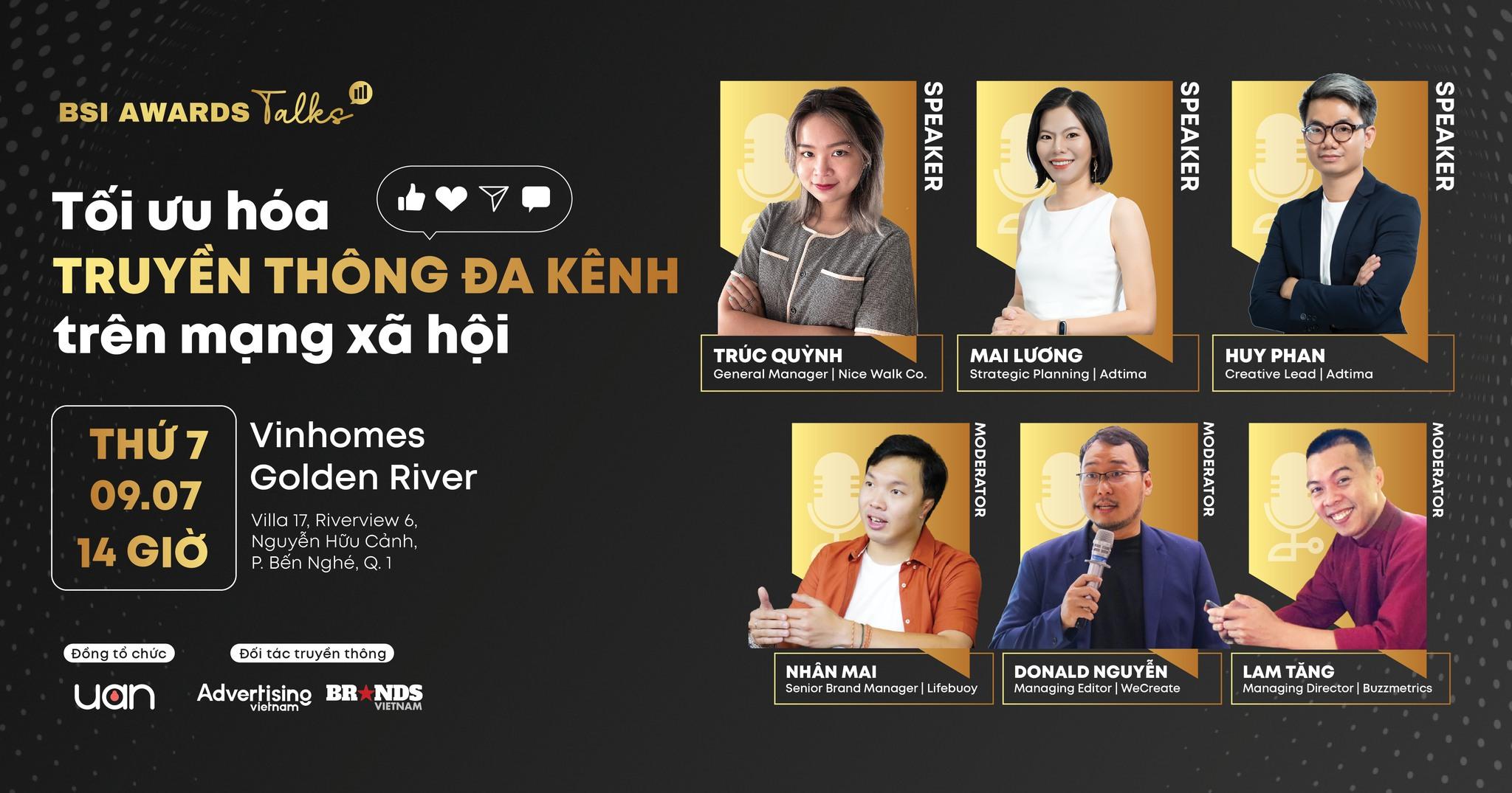 BSI Awards Talks trở lại với chủ đề mới: Tối ưu hoá truyền thông đa kênh mạng xã hội?