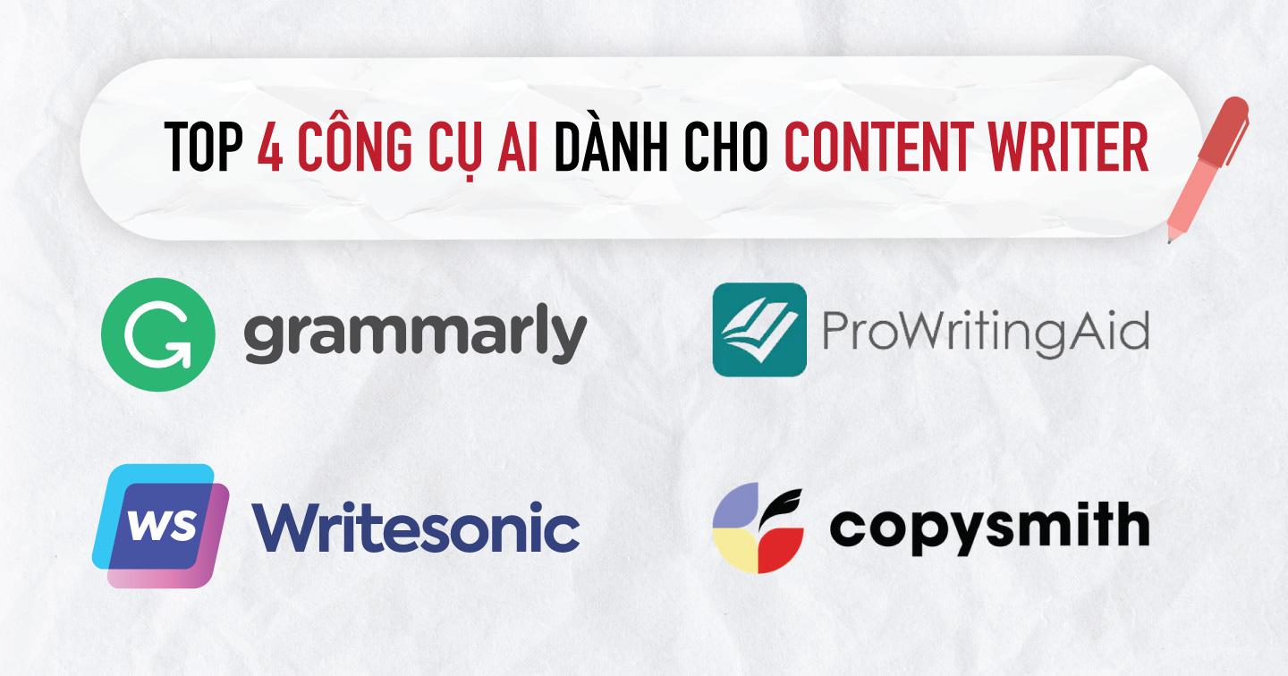 4 trợ lý AI đắc lực giúp content writer viết nhanh và hiệu quả
