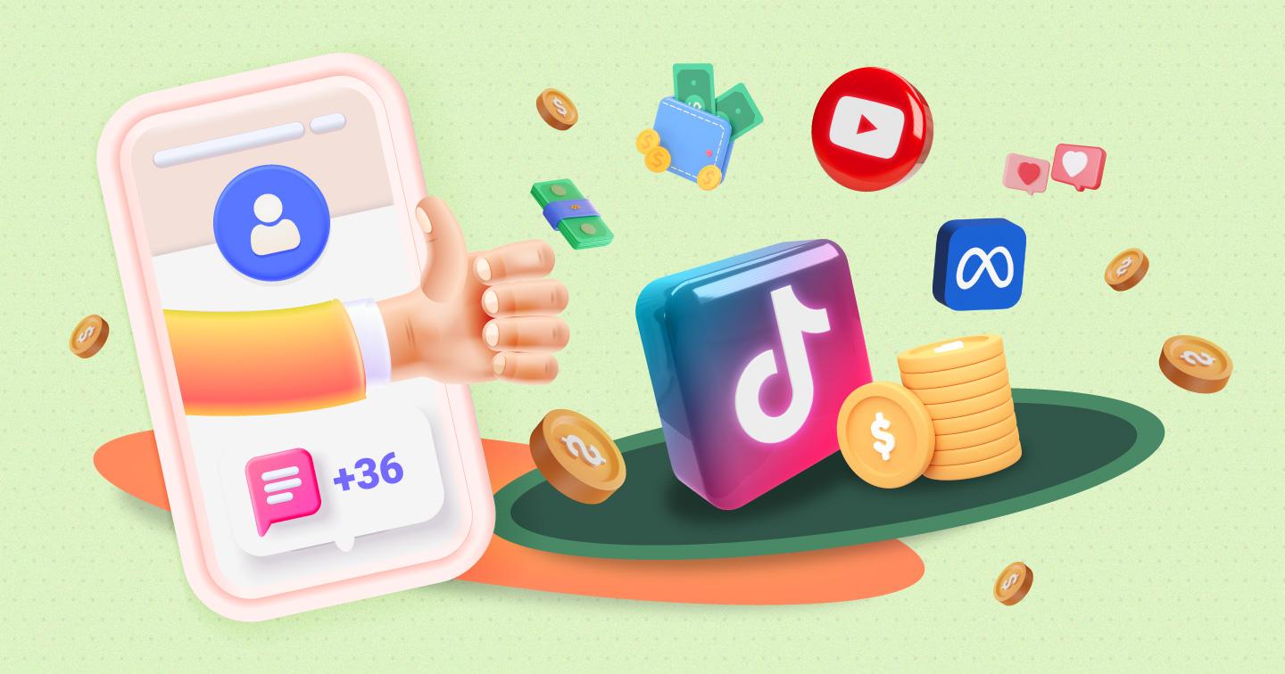 Tìm hiểu cách TikTok, Meta, YouTube, Snapchat và Twitch chia sẻ doanh thu với nhà sáng tạo năm 2022