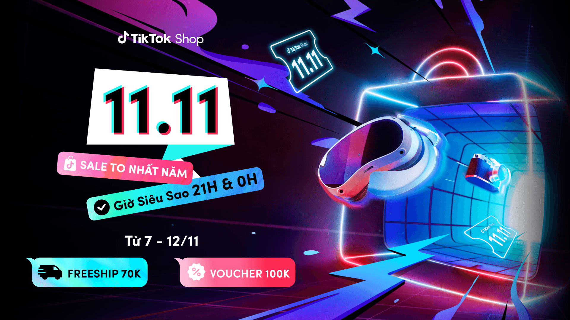 TikTok Shop khởi động chương trình 11.11 - Sale To Nhất Năm với hàng loạt các hoạt động giải trí, mua sắm cùng ưu đãi hấp dẫn