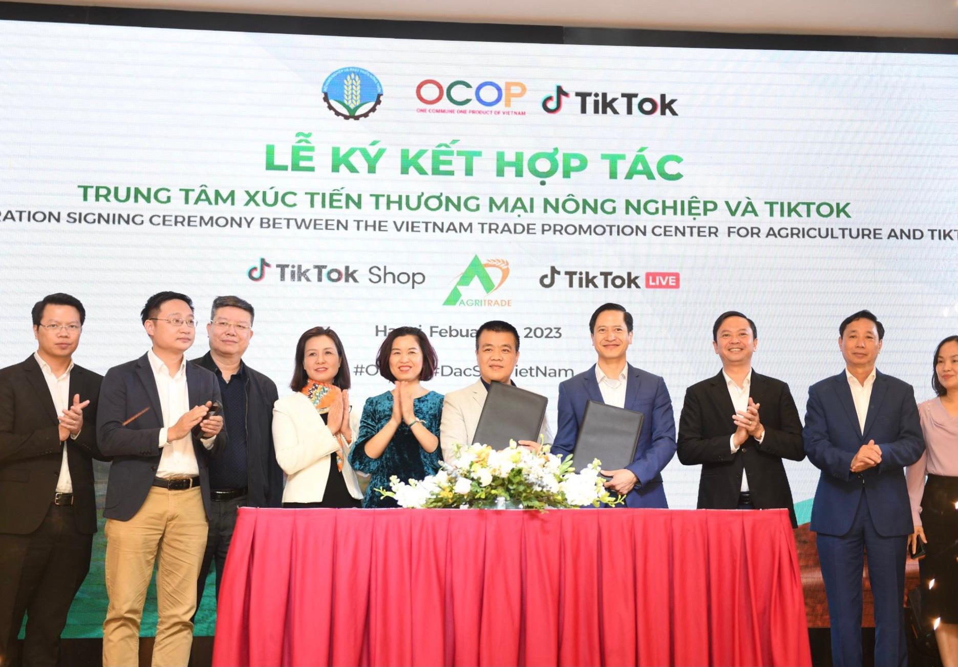 Trung Tâm Xúc Tiến Thương Mại Nông Nghiệp và TikTok ký kết Hợp tác Chiến lược Nâng cao Năng lực Chuyển đổi số cho chương trình OCOP quốc gia