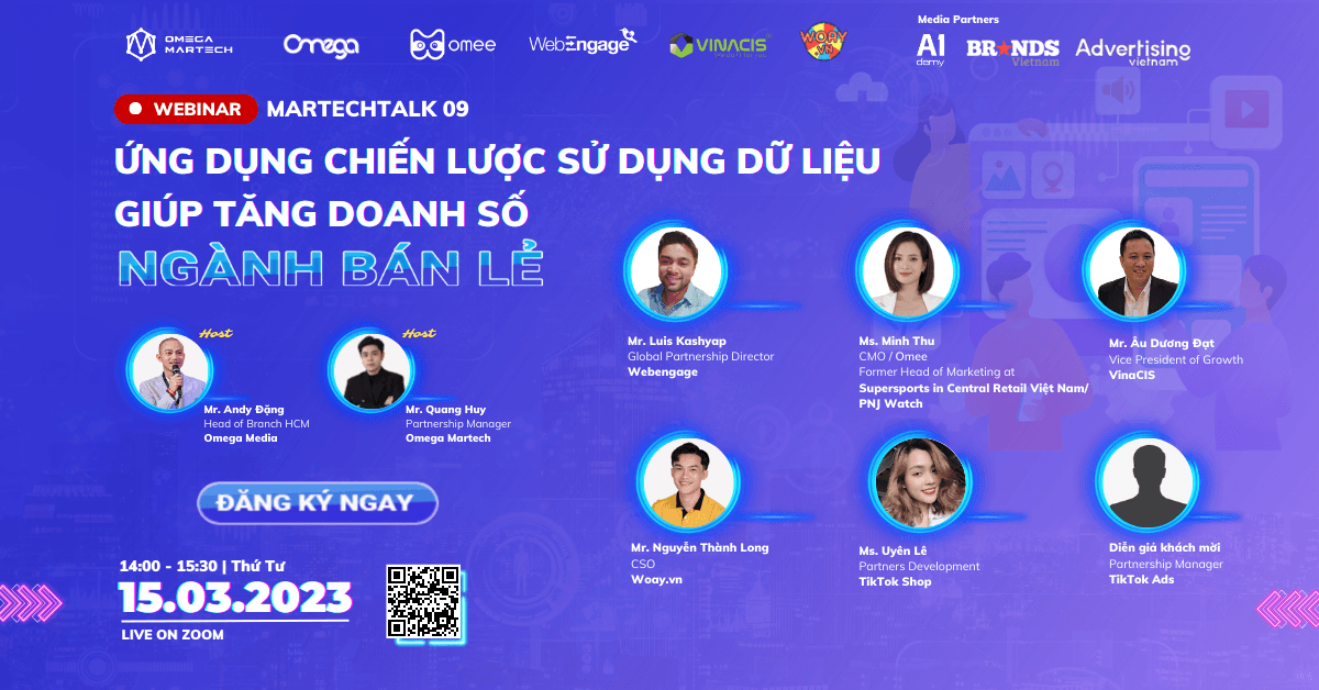 Webinar MartechTalk 09: Ứng dụng chiến lược sử dụng dữ liệu (Data-driven) giúp tăng doanh số ngành bán lẻ