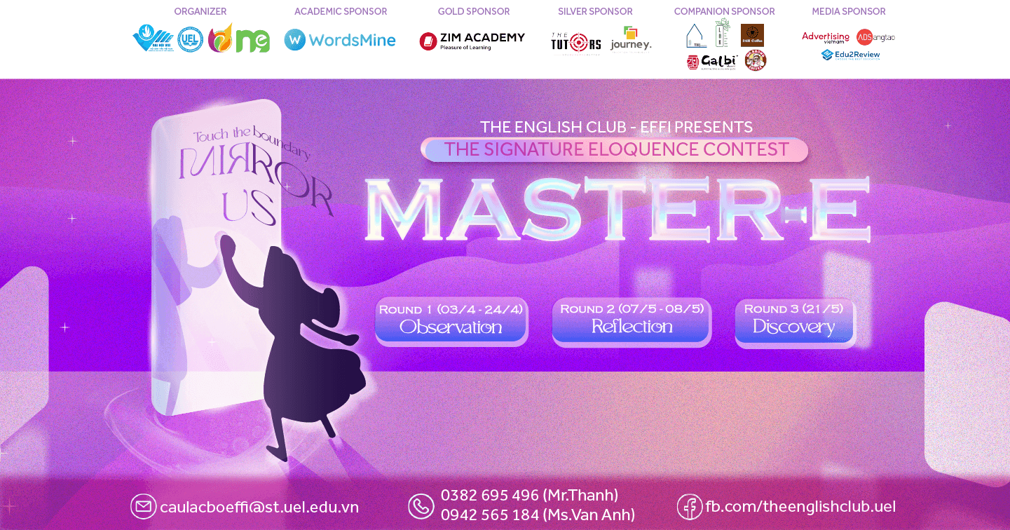 Master-E English Eloquence contest 2023: Cuộc thi hùng biện tiếng Anh  