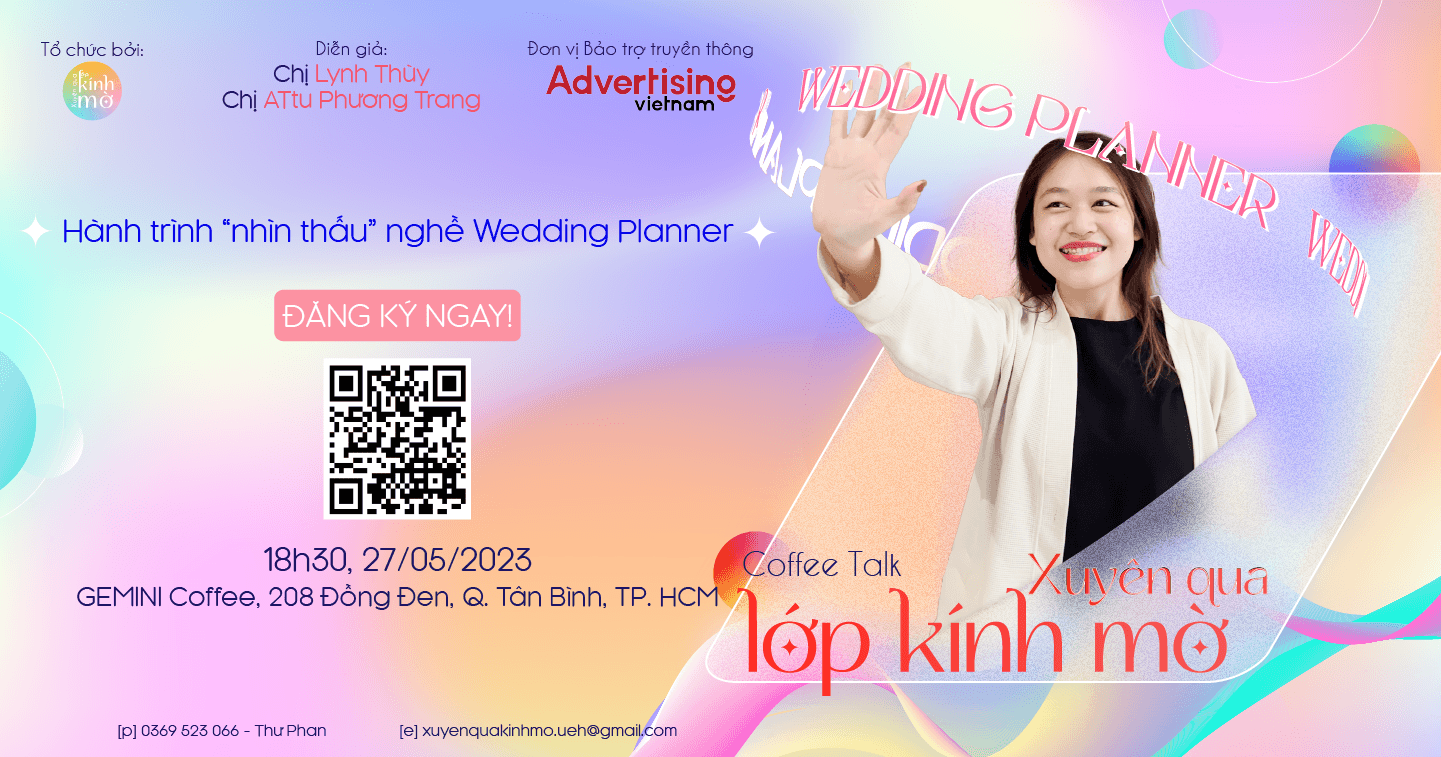 Mời tham gia vào Hành trình “nhìn thấu” nghề Wedding Planner - Sự kiện Xuyên qua lớp kính mờ 