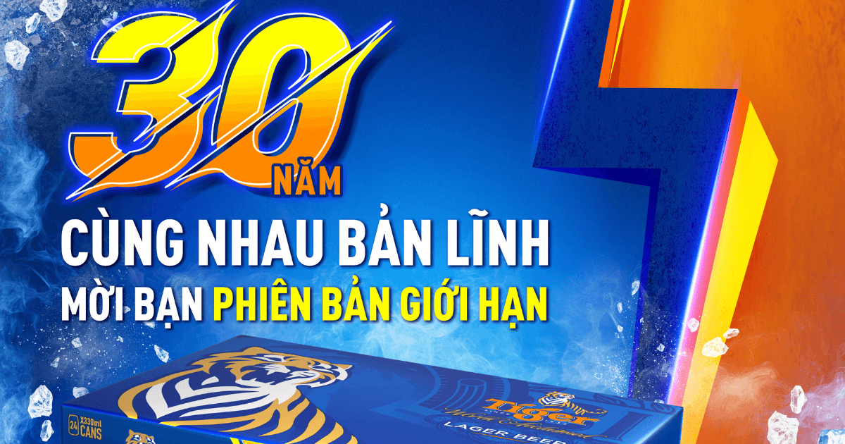 Tiger Beer công bố chiến dịch "30 năm cùng nhau bản lĩnh", đánh dấu cột mốc 30 năm có mặt tại Việt Nam