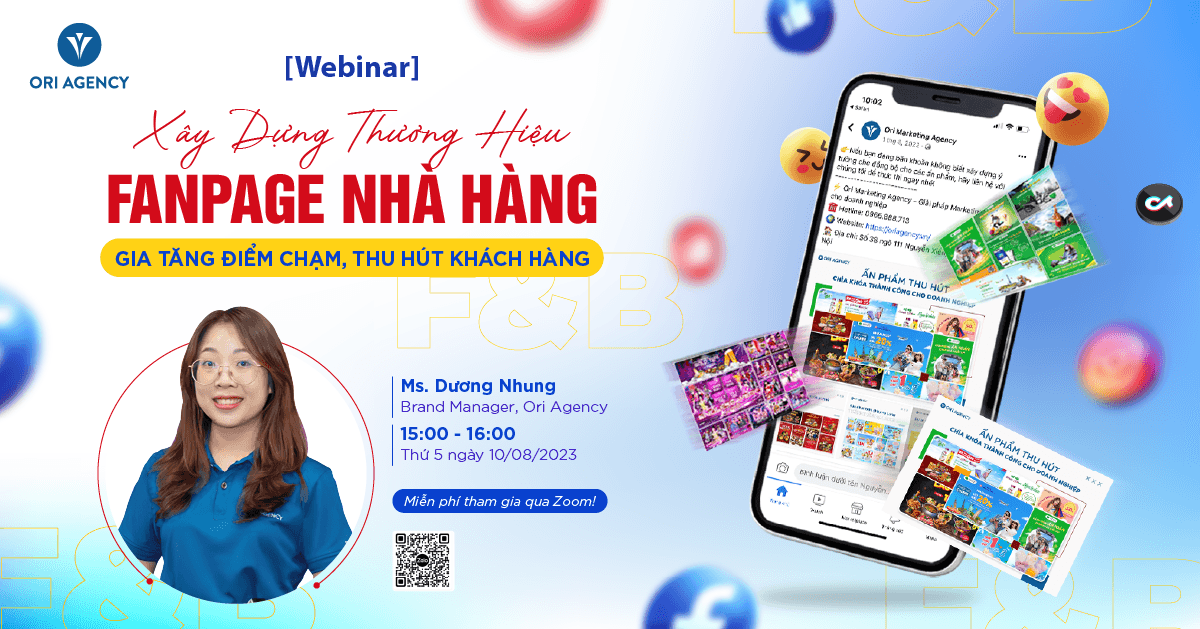 [Webinar] Xây dựng thương hiệu Fanpage nhà hàng  - Gia tăng điểm chạm, thu hút khách hàng