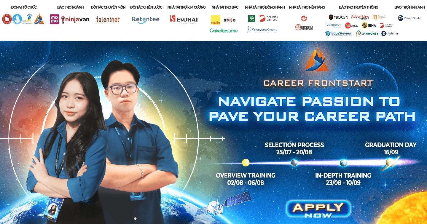 Chính thức mở đơn đăng ký chương trình định hướng nghề nghiệp Career Frontstart 2023 “Navigate Passion To Pave Your Career Path”