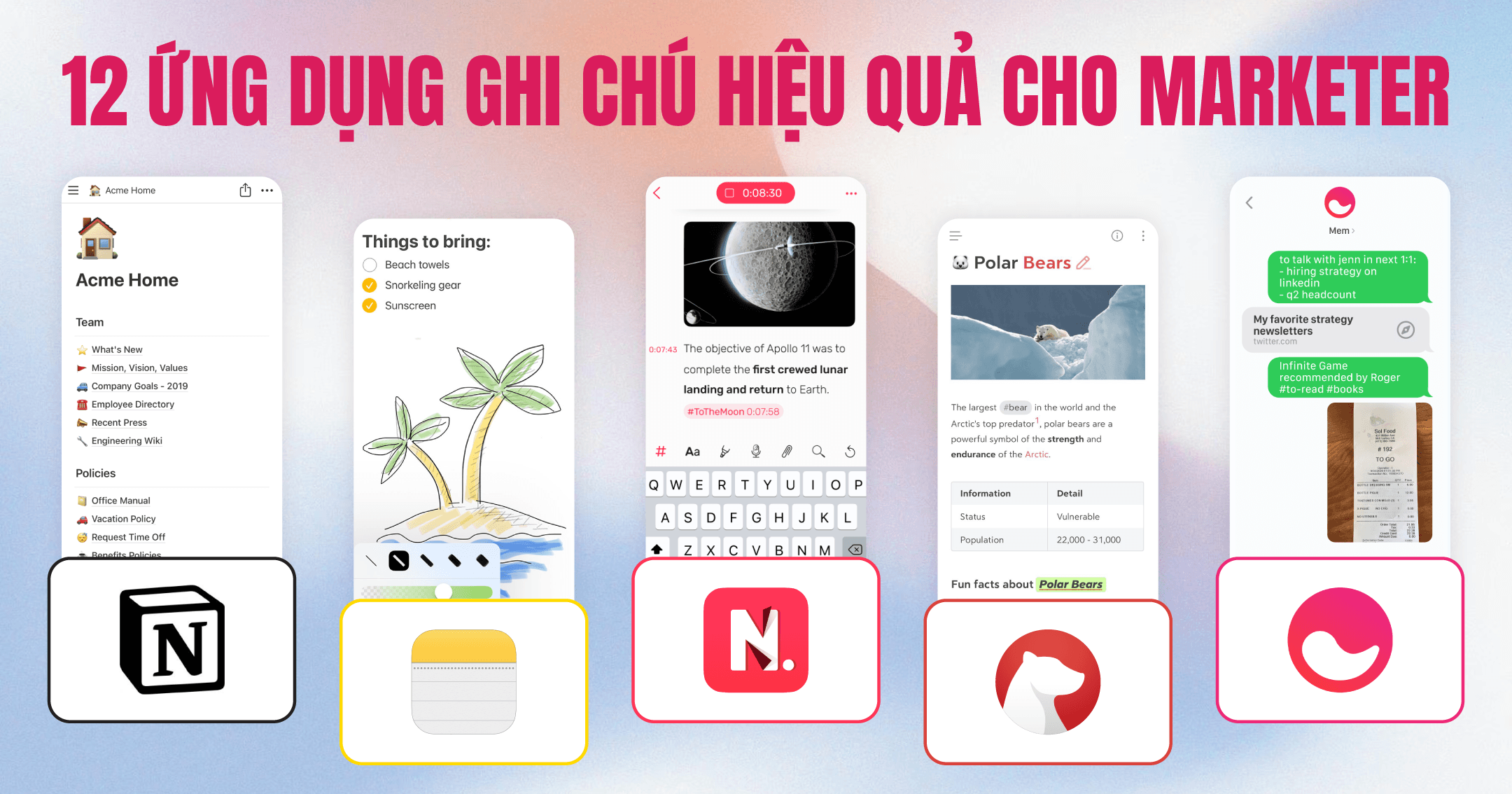 12 ứng dụng ghi chú giúp marketer thoát khỏi tình trạng bỏ lỡ thông tin, gia tăng năng suất làm việc