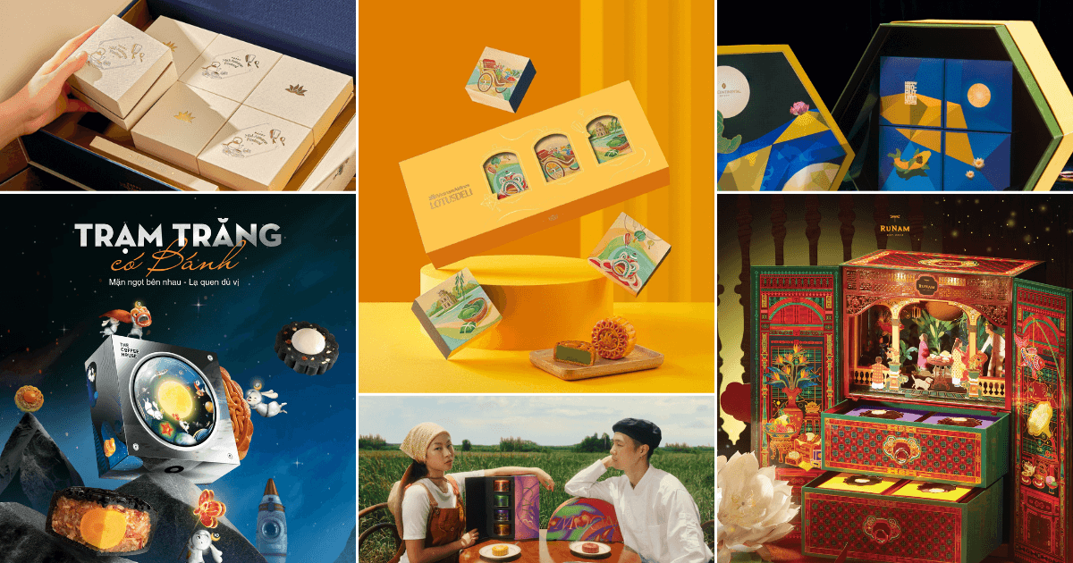 6 thiết kế bao bì Trung Thu sáng tạo từ các thương hiệu Việt: Intercontinental Saigon lấy cảm hứng từ tranh văn hoá dân gian, Vietnam Airlines khắc hoạ nét rực rỡ của mùa Thu Hà Nội