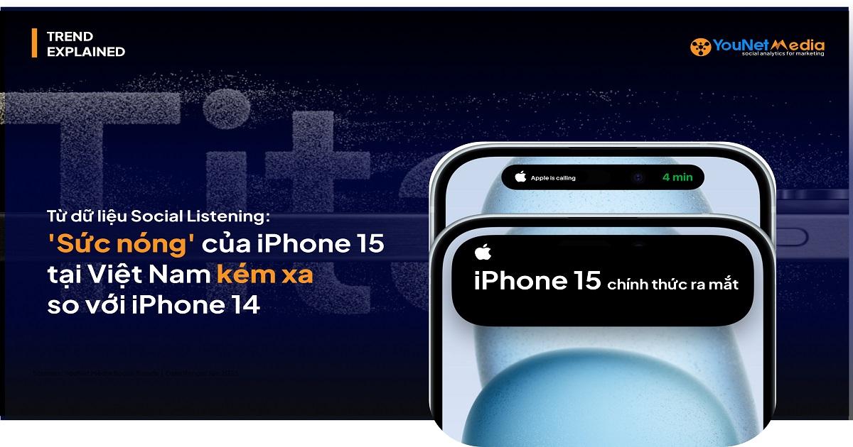 Sức nóng của iPhone 15 tại Việt Nam kém xa so với iPhone 14