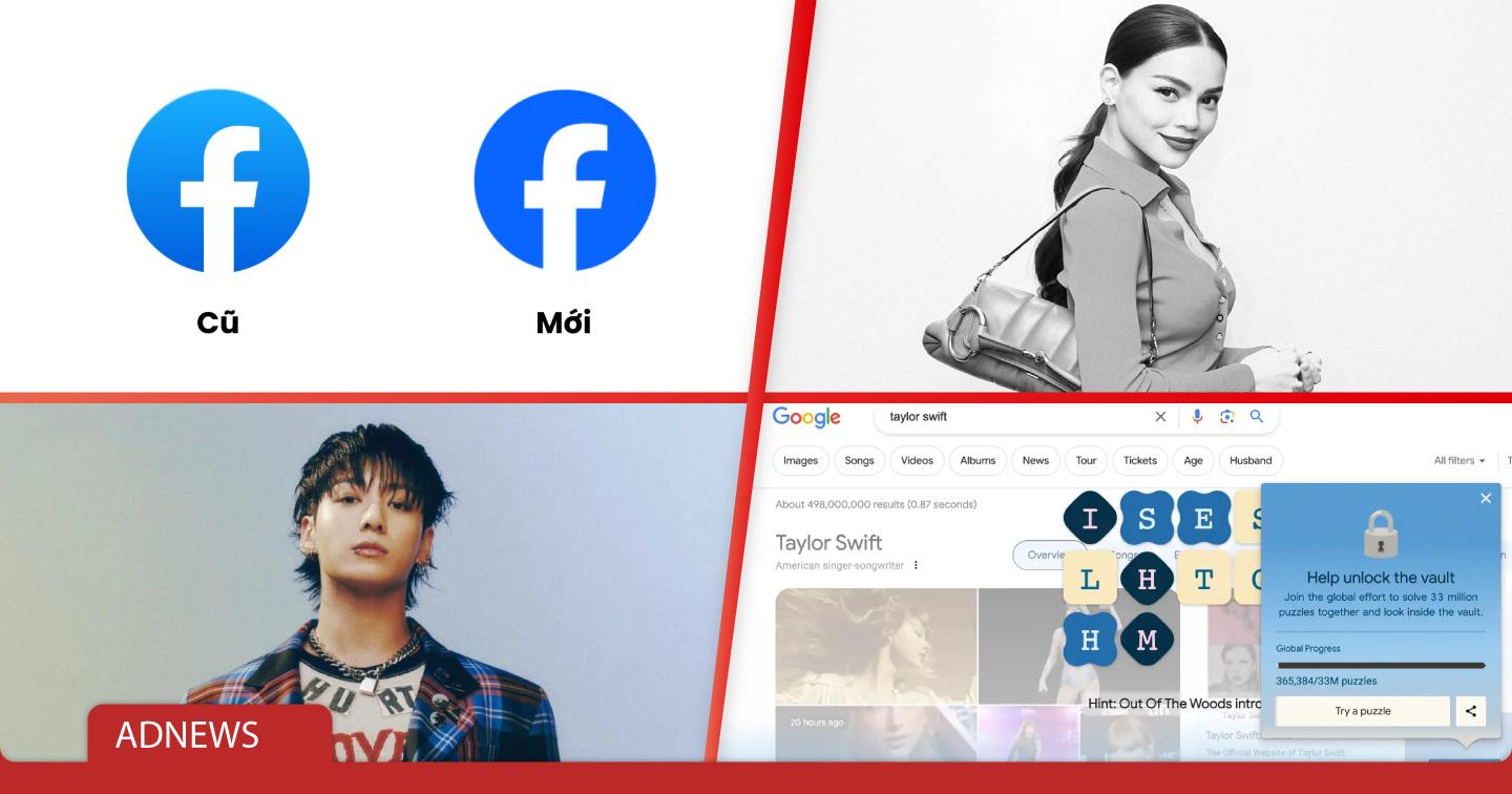 Điểm tin tuần: Facebook cập nhật logo mới với chữ “f” dày và màu nền đậm hơn; Gucci công bố Hồ Ngọc Hà là Friend of The House (Bạn thân Thương hiệu)