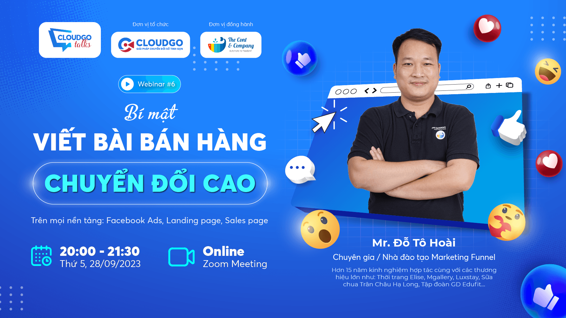 [28/09/23][Webinar miễn phí] Viết content thế nào để ra số? Bật mí công thức content chuyển đổi cao