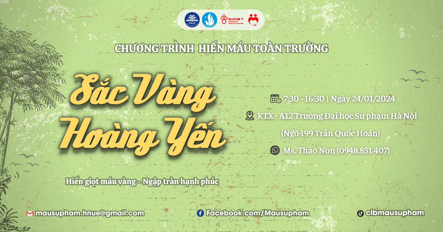 Chương trình hiến máu: "Sắc Vàng Hoàng Yến 2024"
