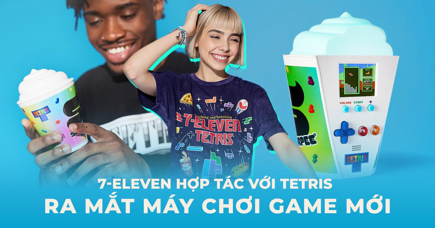 Chơi game xếp gạch Tetris trên ly siro đá bào của 7-Eleven, tại sao không?