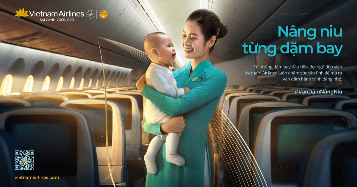 "Vạn dặm nâng niu" – Chiến dịch quảng cáo chiến lược mới của Vietnam Airlines giai đoạn 2024-2025