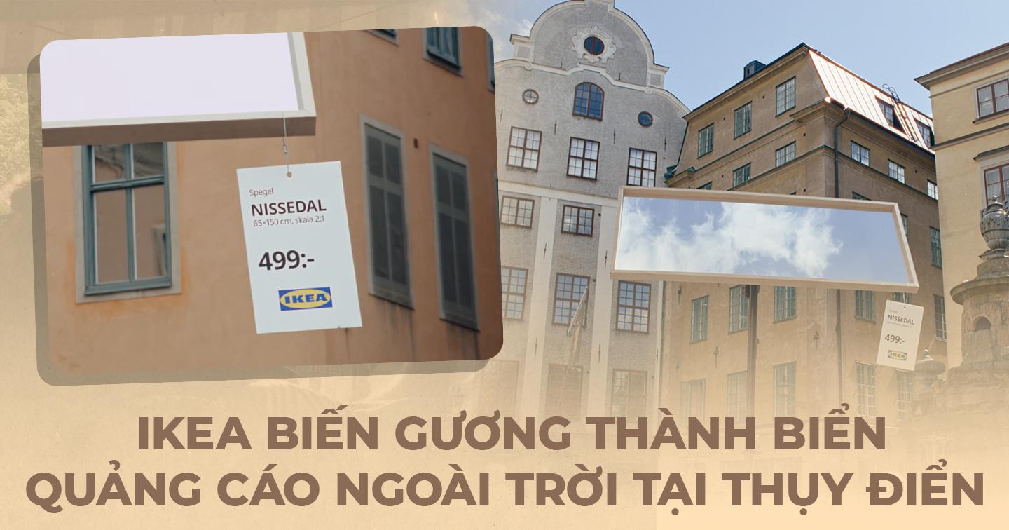 Chứng minh khả năng sáng tạo đi kèm với giải pháp thiết thực cho người dùng: IKEA biến gương NISSEDAL thành biển quảng cáo 'năng lượng mặt trời' độc đáo