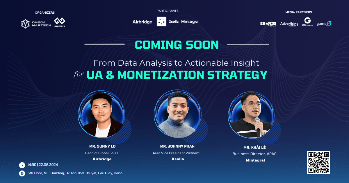 Chỉ còn 1 ngày nữa sẽ diễn ra Workshop: From Data Analysis to Actionable Insight for UA & Monetization strategy