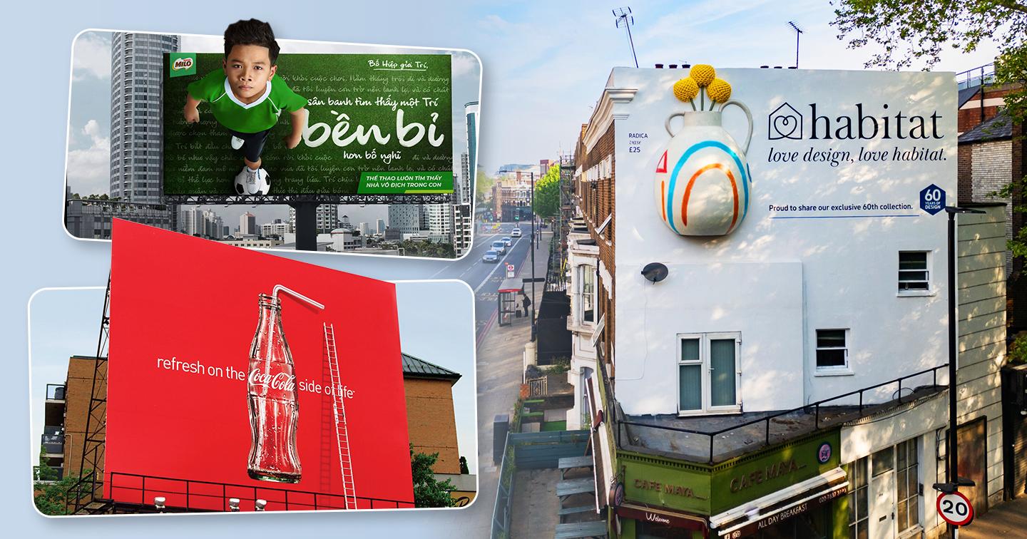 Tò mò với cách các thương hiệu làm OOH ‘tràn viền’: MILO mang viên pin khổng lồ ra đời thực, Coca-Cola hướng ống hút đến mọi nơi