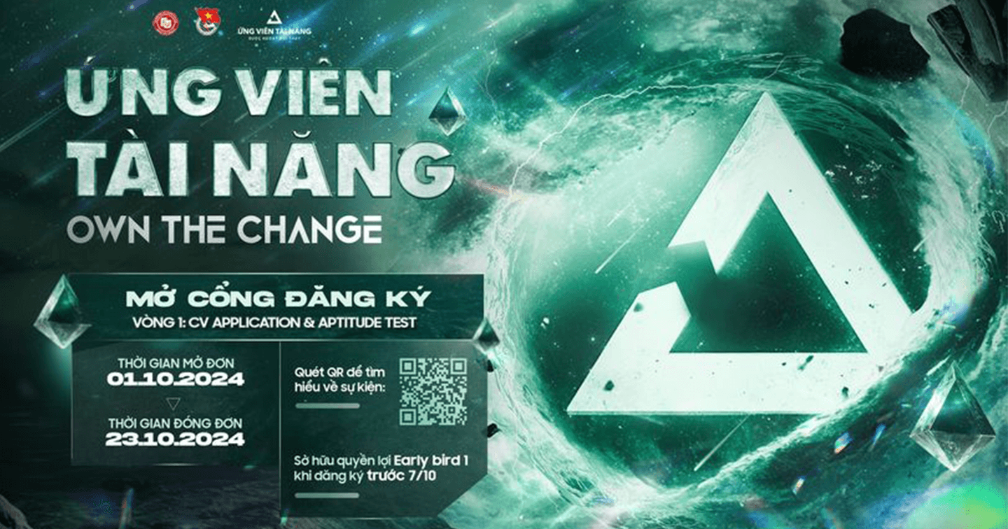 [1/10/2024 - 23/10/2024] Ứng viên Tài năng 2024 chính thức mở đơn đăng ký Vòng 1