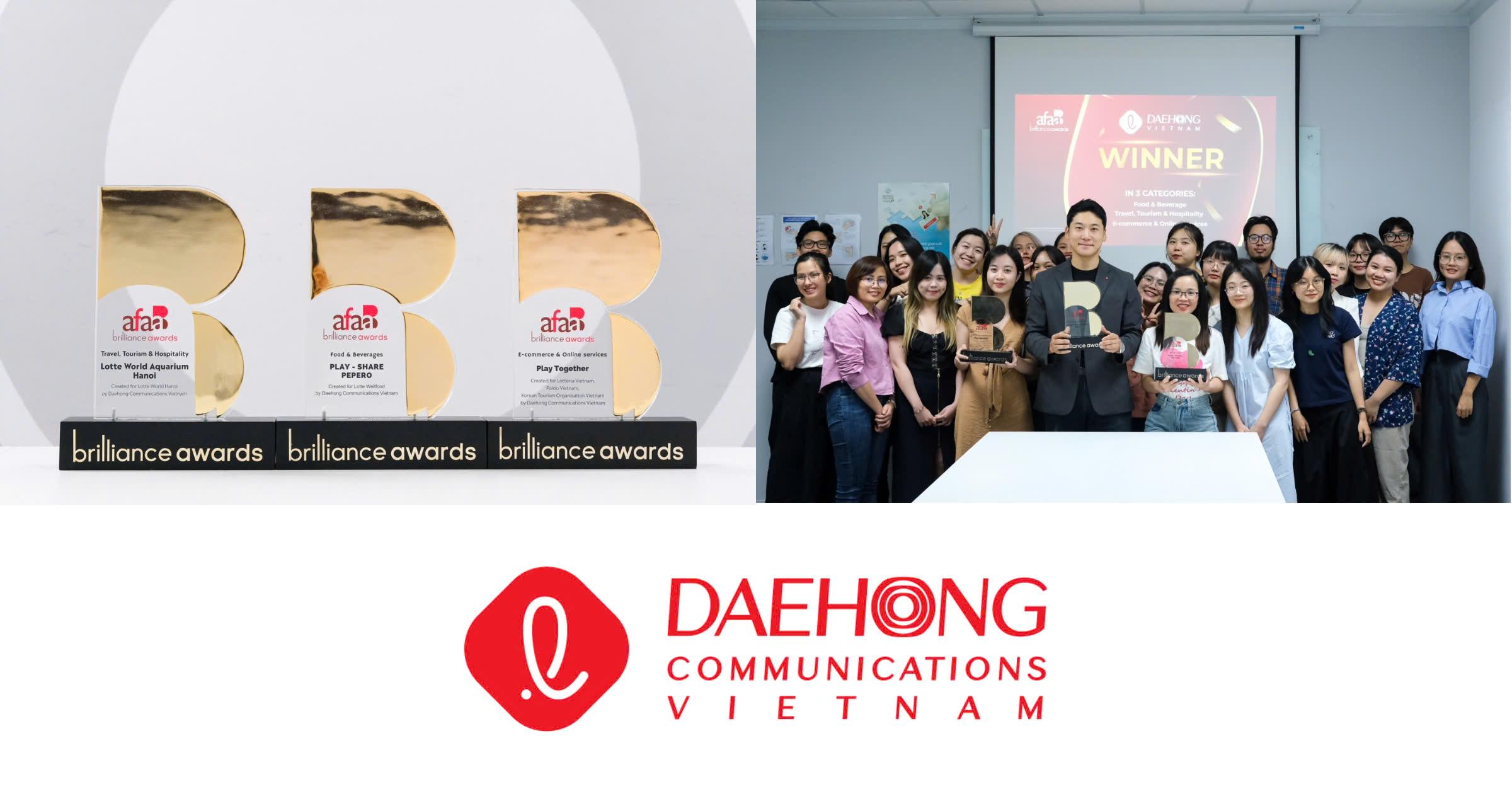 DAEHONG Communications Việt Nam chiến thắng 3 giải AFAA Brilliance Awards 
