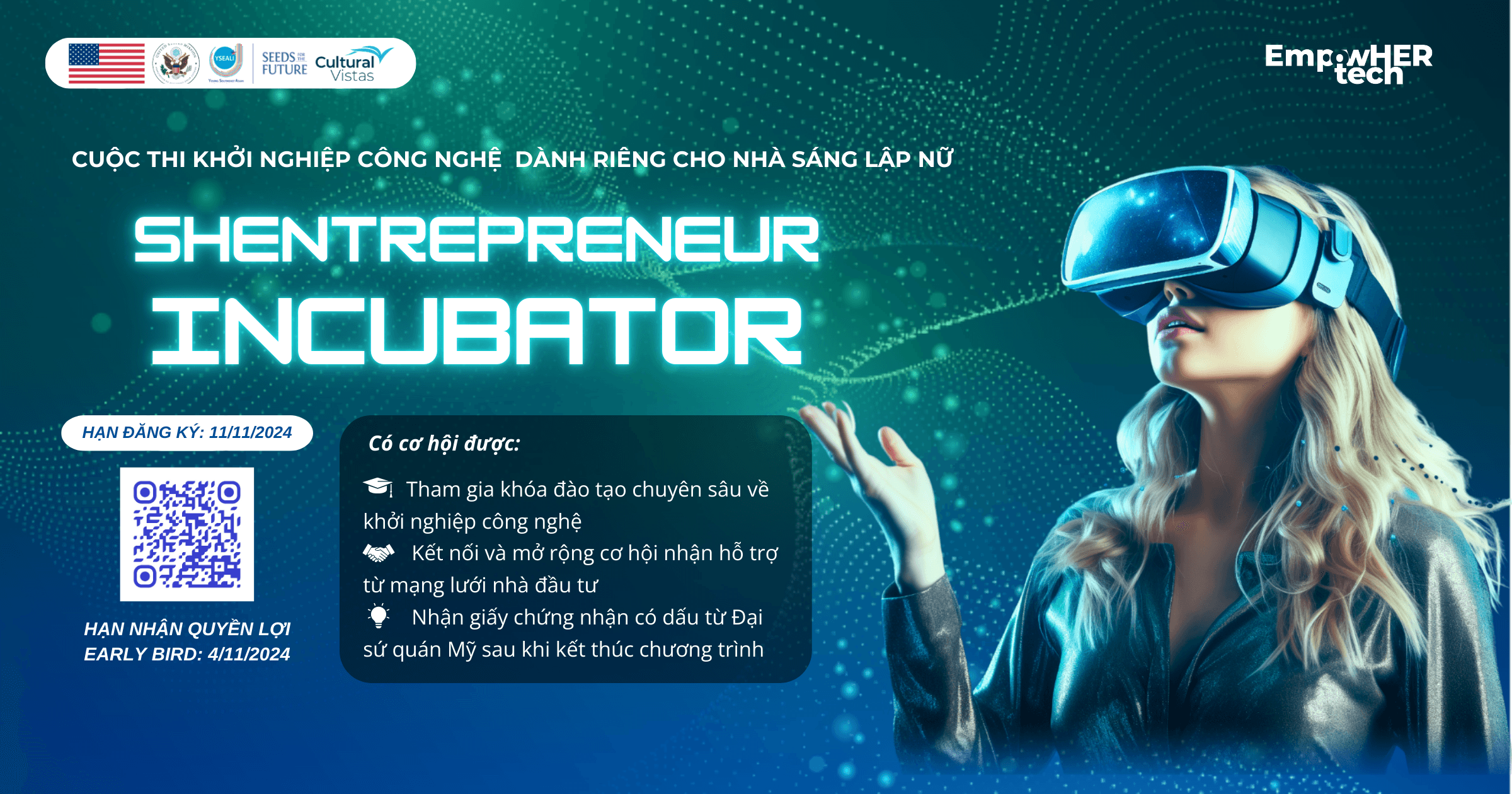 EmpowHER Tech chính thức phát động chương trình vườn ươm ý tưởng khởi nghiệp công nghệ SHEntrepreneur Incubator 2024
