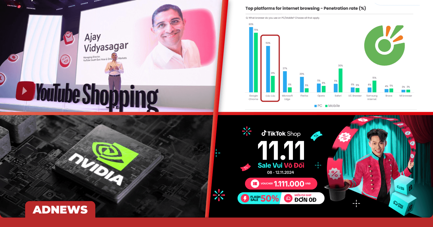 Điểm tin tuần: YouTube Shopping Affiliate chính thức ra mắt tại Việt Nam;  Cốc Cốc trở thành trình duyệt web có thị phần lớn thứ 2 tại Việt Nam
