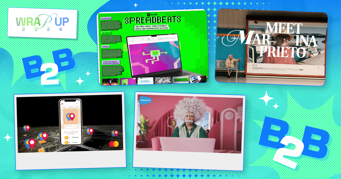 5 chiến dịch quảng cáo B2B nổi bật toàn cầu năm 2024: Spotify biến Excel thành video ca nhạc, JCDecaux giúp cụ bà 100 tuổi trở thành hiện tượng mạng xã hội.