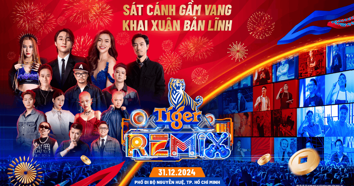 Tiger Beer giới thiệu sự kiện âm nhạc Tiger Remix 2025 - Chuỗi 3 đại nhạc hội chào đón năm mới