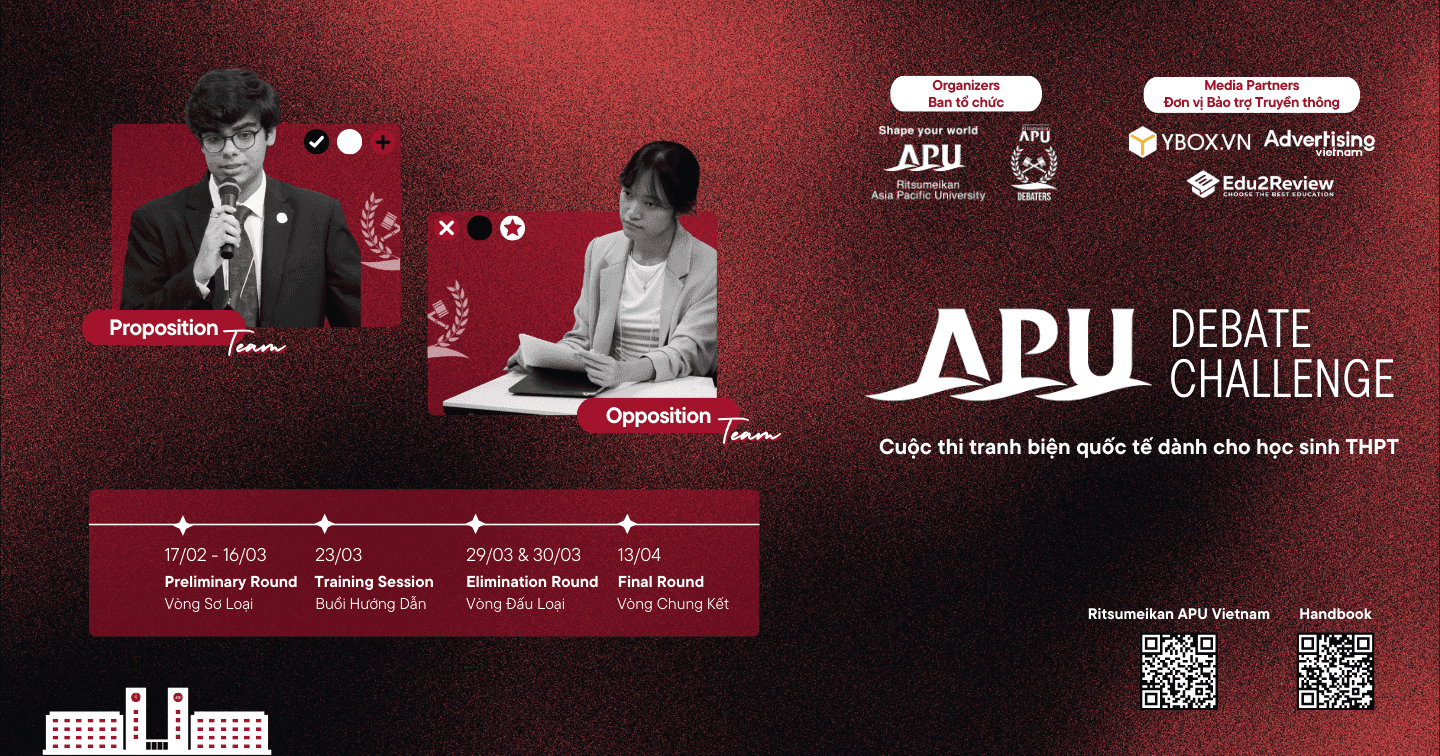 APU DEBATE CHALLENGE - Cuộc thi tranh biện dành học sinh Trung học phổ thông