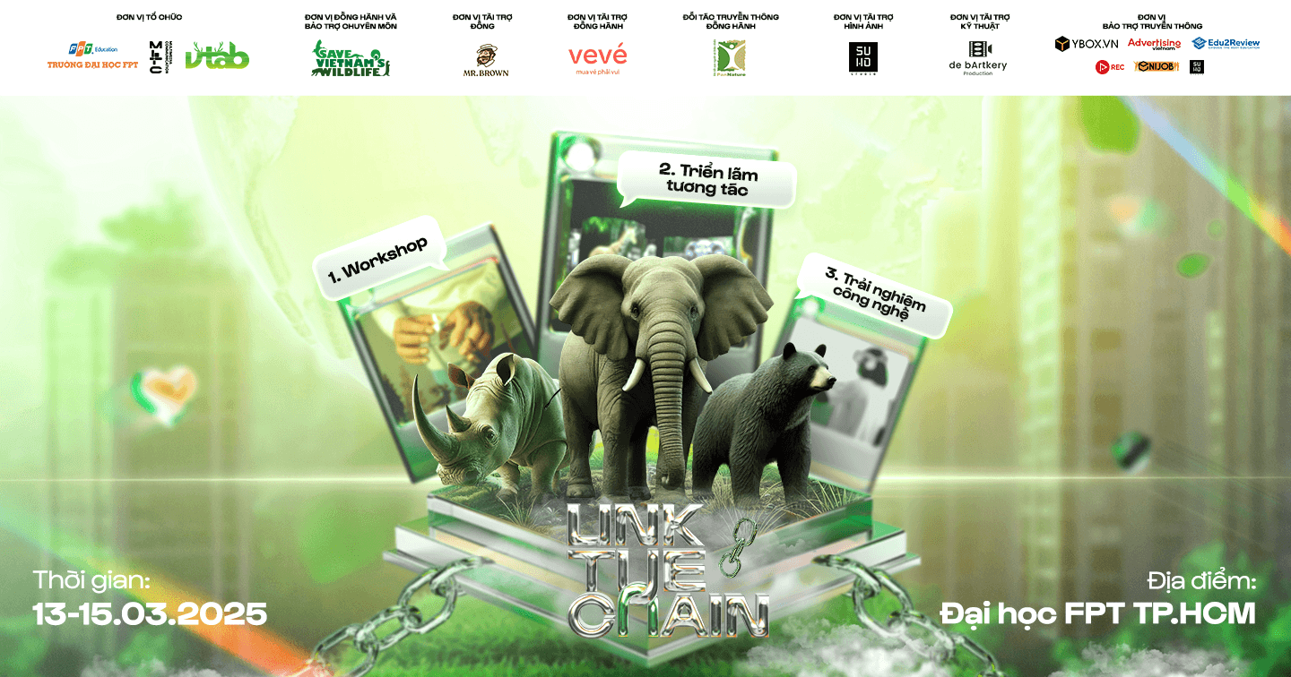 Sự kiện "Link The Chain" kết nối hành động, chung tay bảo vệ động vật hoang dã. 